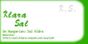 klara sal business card